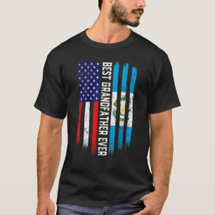 Camiseta Bandeira Americana e Guatemala Melhor Avô Ev