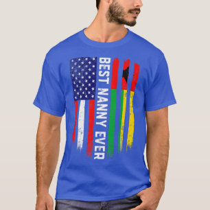 Camiseta Bandeira Americana e Guiné-Bissau - Melhor Ama Nun