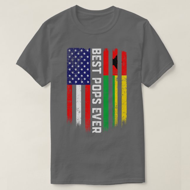 Camiseta Bandeira Americana e Guiné-Bissau - Melhores Pop N (Frente do Design)