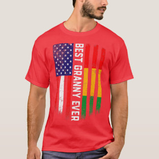 Camiseta Bandeira Americana e Guiné Melhor Avó Nunca