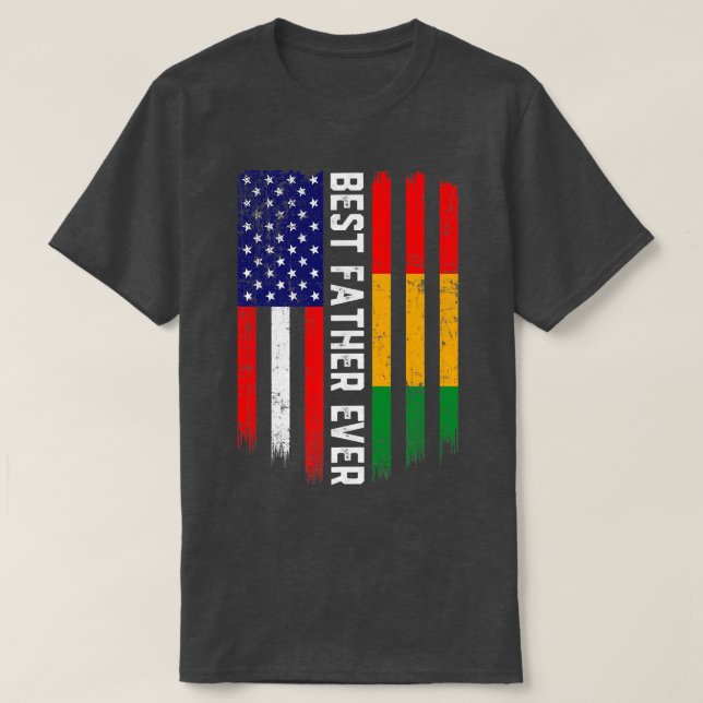 Camiseta Bandeira Americana e Guiné Melhor Padre Nunca (Frente do Design)
