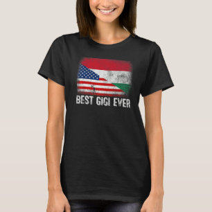 Camiseta Bandeira Americana e Hungria Melhor Família Gigi N