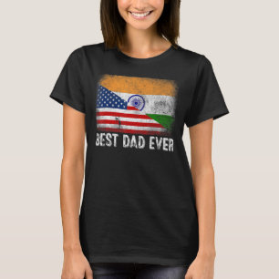 Camiseta Bandeira Americana e Índia Melhor Pai da Família N