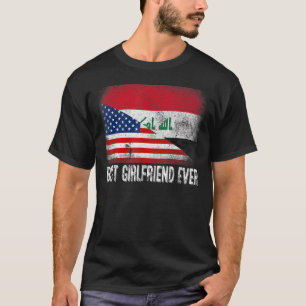Camiseta Bandeira Americana e Iraque Melhor Namorada