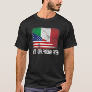 Camiseta Bandeira Americana e Itália Sinalizador Melhor Nam