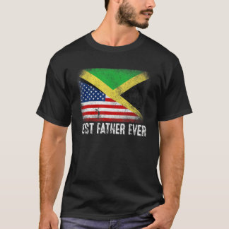 Camiseta Bandeira Americana e Jamaica Sinalizador Melhor Pa