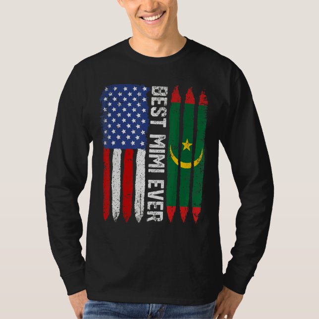 Camiseta Bandeira Americana e Mauritânia Melhor Fama de Mim (Frente)