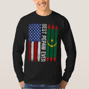 Camiseta Bandeira Americana e Mauritânia Melhor Pepe Já