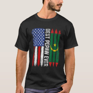Camiseta Bandeira Americana e Mauritânia Melhor Pepe Já