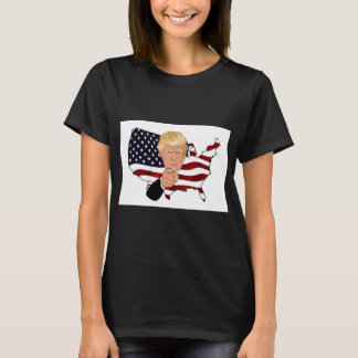 Camiseta Bandeira americana e presidente trunfo