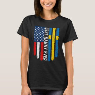 Camiseta Bandeira Americana e Sinalizador de Suecia Melhor