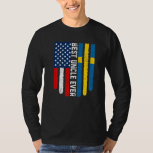 Camiseta Bandeira Americana e Sinalizador de Suecia Melhor