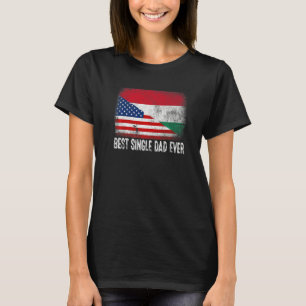 Camiseta Bandeira Americana e Solteiro Húngaro - Melhor Pai