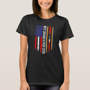 Camiseta Bandeira Americana e Suazilândia Melhor Avô Ev