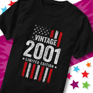 Camiseta Bandeira Americana Edição Limitada Estrelas Vintag
