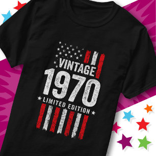 Camiseta Bandeira Americana Edição Limitada Estrelas Vintag