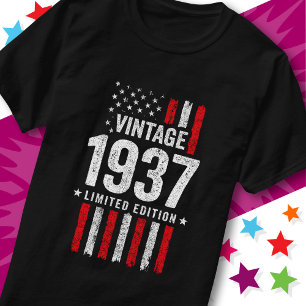 Camiseta Bandeira Americana Edição Limitada Estrelas Vintag