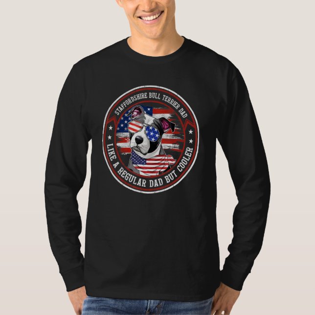 Camiseta Bandeira Americana Em 4 De Julho De Staffordshire  (Frente)