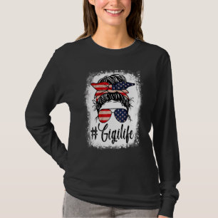 Camiseta Bandeira Americana Em 4 De Julho Gigi Life Messy B