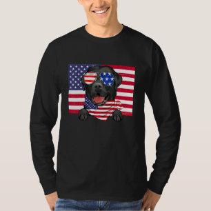 Camiseta Bandeira Americana Em 4 De Julho Pai Black Labrado