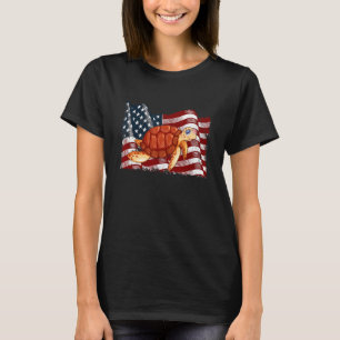 Camiseta Bandeira Americana Em 4 De Julho Para Mulheres