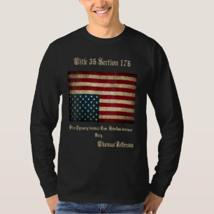 Camiseta Bandeira Americana em Destrangimento Invertida Tho
