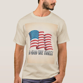 Camiseta Bandeira Americana em Deus Confiamos em T-Shirt Ma
