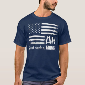 Camiseta Bandeira Americana Então Deus Fez Um Agricultor