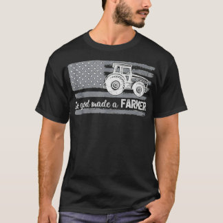 Camiseta Bandeira Americana, Então Deus Fez Um Agricultor
