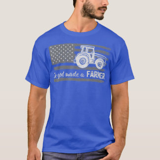 Camiseta Bandeira Americana, Então Deus Fez Um Agricultor