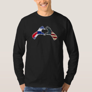 Camiseta Bandeira americana EUA Cuba  Coração cubano EUA  1