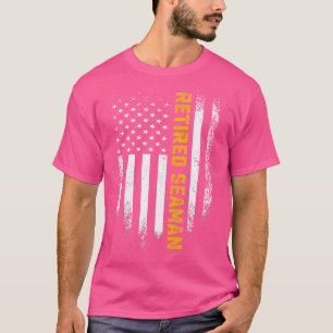 Camiseta Bandeira Americana EUA Marinheiro Aposentado Orgul