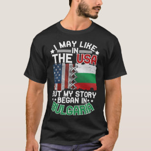 Camiseta Bandeira Americana EUA Raízes Búlgaras
