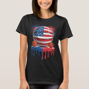 Camiseta Bandeira Americana EUA Sorvete Jogo de Gotejamento