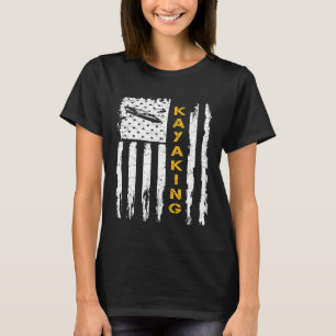 Camiseta Bandeira Americana EUA Vintage Remador de Caiaque