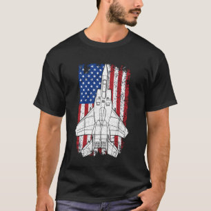 Camiseta Bandeira Americana F-15 Eagle USA Aeronave Militar
