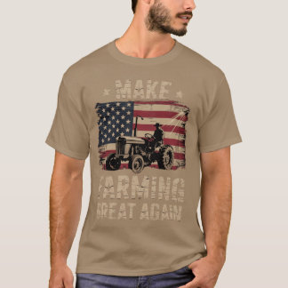 Camiseta Bandeira Americana Faça a Agricultura Grande Novam