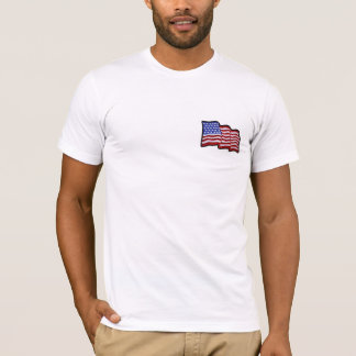 Camiseta Bandeira Americana Faux Embroiderada Patriótica