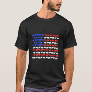 Camiseta Bandeira Americana Fazendeiro de Vaca Fazenda Anim