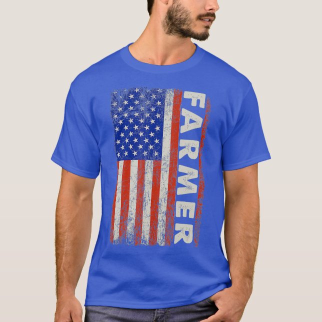 Camiseta Bandeira Americana Fazendeiro Fazendeiro Fazendeir (Frente)