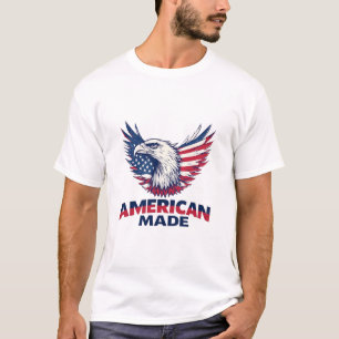 Camiseta Bandeira Americana Feita nos EUA Presente Patrióti