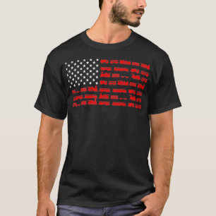 Camiseta Bandeira Americana Formada Para Engenheiro De Comb