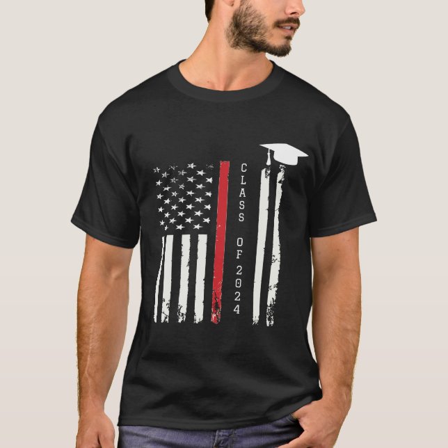 Camiseta bandeira americana formando mais velho T-Shirt dos (Frente)