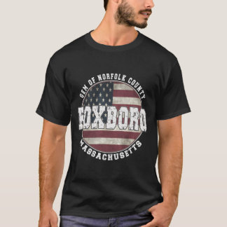 Camiseta Bandeira Americana Foxboro Massachusetts