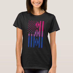 Camiseta Bandeira Americana Futebol Bissexual Bi Pride Lgbt