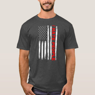 Camiseta Bandeira Americana Geeks Solitários Antissociais I