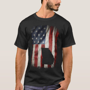 Camiseta Bandeira americana Georgia 4 de julho Patriótica 2