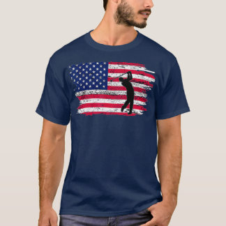Camiseta Bandeira Americana Golf 4 de julho Golfe Patriótic
