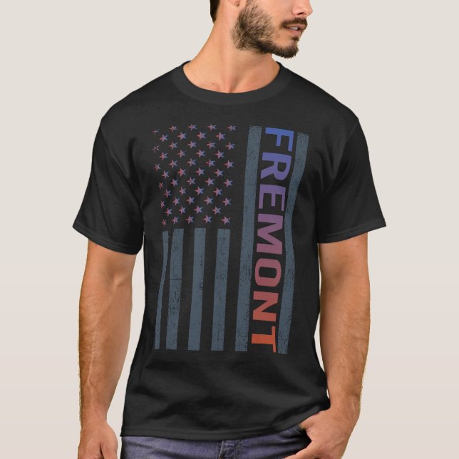Camiseta Bandeira Americana Gradiente Fremont (Frente)