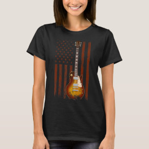Camiseta Bandeira Americana Guitarrista Vintage Guitars 4º